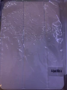 CUSTODIA COVER IPAD MINI 4 2017 2018 APPLE SMART COVER BACK CASE LIBRO BIANCO - Foto 1 di 1