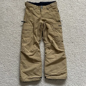 Burton Boys Exile Cargo Pant Kids Size 7/8 Small Ski Snow Snowboarding Beige - Picture 1 of 18