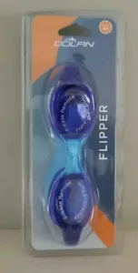 Blue Dolfin Low Pro Silicone Anti Fog Goggles Age 4+ NIP Youth Swimwear UVA UVB - Picture 1 of 2