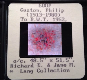 Philip Guston "To B. W. T. 1952" Abstract Expressionism 35mm Art Slide - Picture 1 of 3