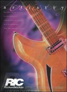 1993 Rickenbacker Guitars Artistry anuncio 8 x 11 original guitarra anuncio impresión - Imagen 1 de 3