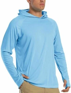 UPF50+ Men's Long Sleeve Sun/UV Skin Protection T-Shirts Outdoor Fishing Hoodies - Bild 1 von 54
