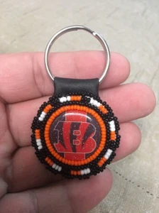 Native American Beaded Cincinnati Bengals Navajo Key Chain Key Ring Nice Gift 1 - Picture 1 of 3