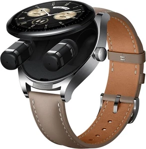 Genuine Huawei Watch Buds IOS Android Smart Watch With Earbuds ~ Khaki Leather - Picture 1 of 11