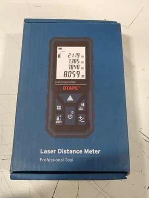 DTAPE DT50 Laser Distance Meter Measure 165ft 50M Digital IP54 Shockproof LCD - Image 1 of 3
