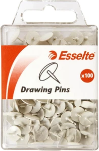 ESSELTE 45107 Metalware Pins Drawing Pk100 White - Picture 1 of 13
