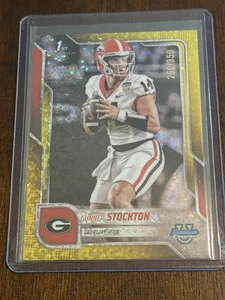 2025 Bowman Chrome U Football Gunner Stockton Yellow Mini Diamond #'d 256/350 - Bild 1 von 3
