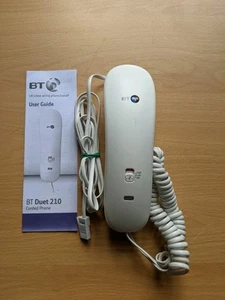BT Duet 210 V2 Corded Landline Telephone White Keypad Dial Wall-Mountable - Zdjęcie 1 z 3