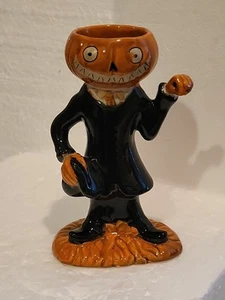 Yankee Candle 2011 Zucca Uomo Halloween Portacandele Votivo - Foto 1 di 13