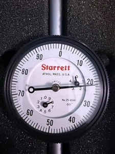 Indicador de dial STARRETT 25-4041J, rango de 4.000", lectura de dial 0-100, grado de 0,001" - Imagen 1 de 5