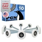 PGN Garage Door Rollers 10 Pack, 4” Nylon Wheels, 6200-2RS Bearing