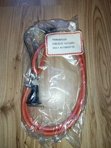 1970' NOS VINTAGE STETHOSCOPE FUNNEL DOUBLE TUBE RED - Picture 1 of 5