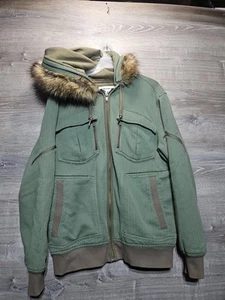 Chaqueta Triple Five Soul Para Hombre Talla Grande Abrigo Verde Desmontable Piel Sintética Capucha - Imagen 1 de 14