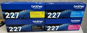 Set 4 Brother Genuine TN227 High Yield CMYK Toner TN227BK TN227C TN227M TN227Y - Picture 1 of 5