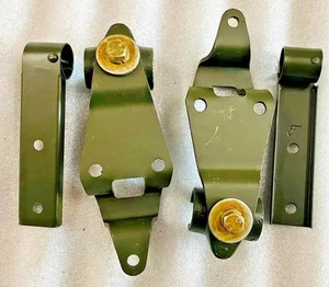 WILLYS JEEP FORD MB GPW SIDE FRONT TOP BOW PIVOT WITH PIVOT BRACKET SET COMPLETE - Picture 1 of 2
