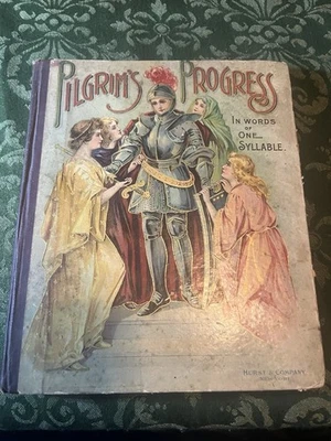 1870 The PILGRIM'S PROGRESS in WORDS of One SYLLABLE Mary Godolphin Hurst Co - Image 1 of 4