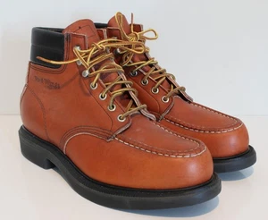 Red Wing Boots Herren Vintage 204 Arbeitsstiefel Super Sohle Braun Gr. 9 D Hergestellt in den USA - Bild 1 von 11