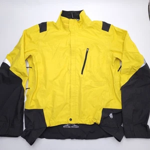 Novara Cycling Jacket Mens Size Large Yellow & Black Reflective - Picture 1 of 14
