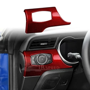 Botón interruptor faro rojo REAL fibra de carbono duro para Ford Mustang 2015-2023 - Imagen 1 de 8