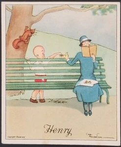 c1935 Little Henry Comic Tobacco Trading Card Carl Anderson Kensitas Squirrel - Picture 1 of 2