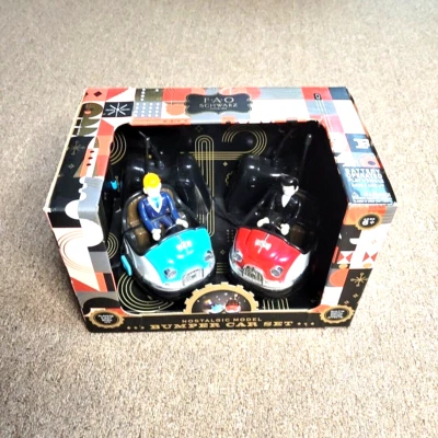 Fao Schwarz Remote  Contro Nostalgic Model Retro Bumper Car Set New In Box - Image 1 of 4