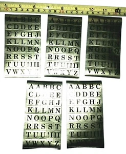 5 Sheets A to Z Letters Gold Foil Initials Self Stick Labels - Picture 1 of 3