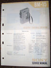 Sony Bm-15 Diktiergerät Service Manual