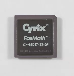 80387 co-processor - Cyrix FasMath CX-83D87-33-GP - PGA68 - TESTED - Picture 1 of 2