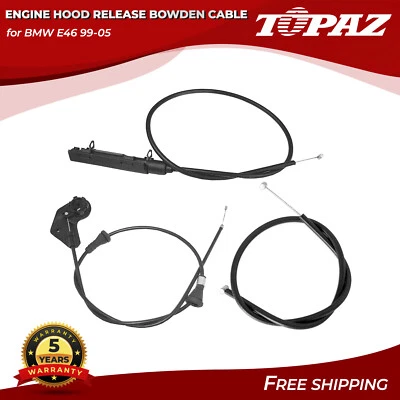 KIT TOPACIO 3 PIEZAS Cable Bowden de liberación del capó del motor para BMW E46 99-05 51238208442 Foto 1 de 4