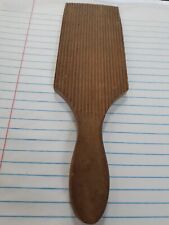 Antique WOOD BUTTER HAND Paddle Whey Ridged Pattern