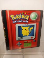 VTG 1998 Pokemon Pikachu & Meowth Pokédex Card Binder Nintendo Game Freak  AS-IS