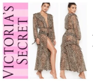 Victoria's Secret Leopard Cover Up Dress Sz MED/Large - Picture 1 of 8
