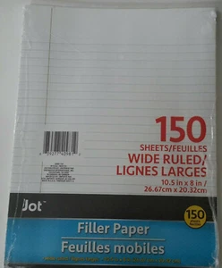Jot - Wide ruled, loose leaf sheets, 150 sheets - Back To School - Picture 1 of 1