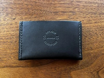 Filson Bridle Leather Card Case Wallet - RARE promo, unreleased - Made in USA