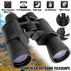 180x100 High Power Military Binoculars Low Night BAK4 Optics Waterproof Camping - Picture 1 of 22