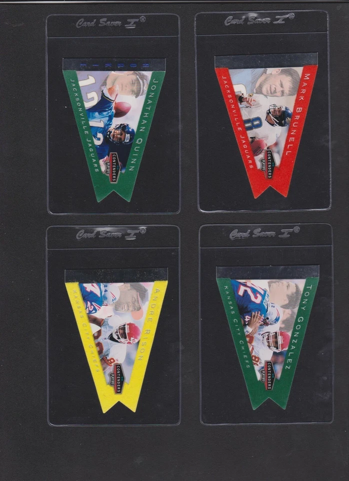 1998 CONTENDERS PENNANTS ORANGE FELT REGISTERED EXCHANGE #44 MARK BRUNELL #/51 - Image 1 of 2