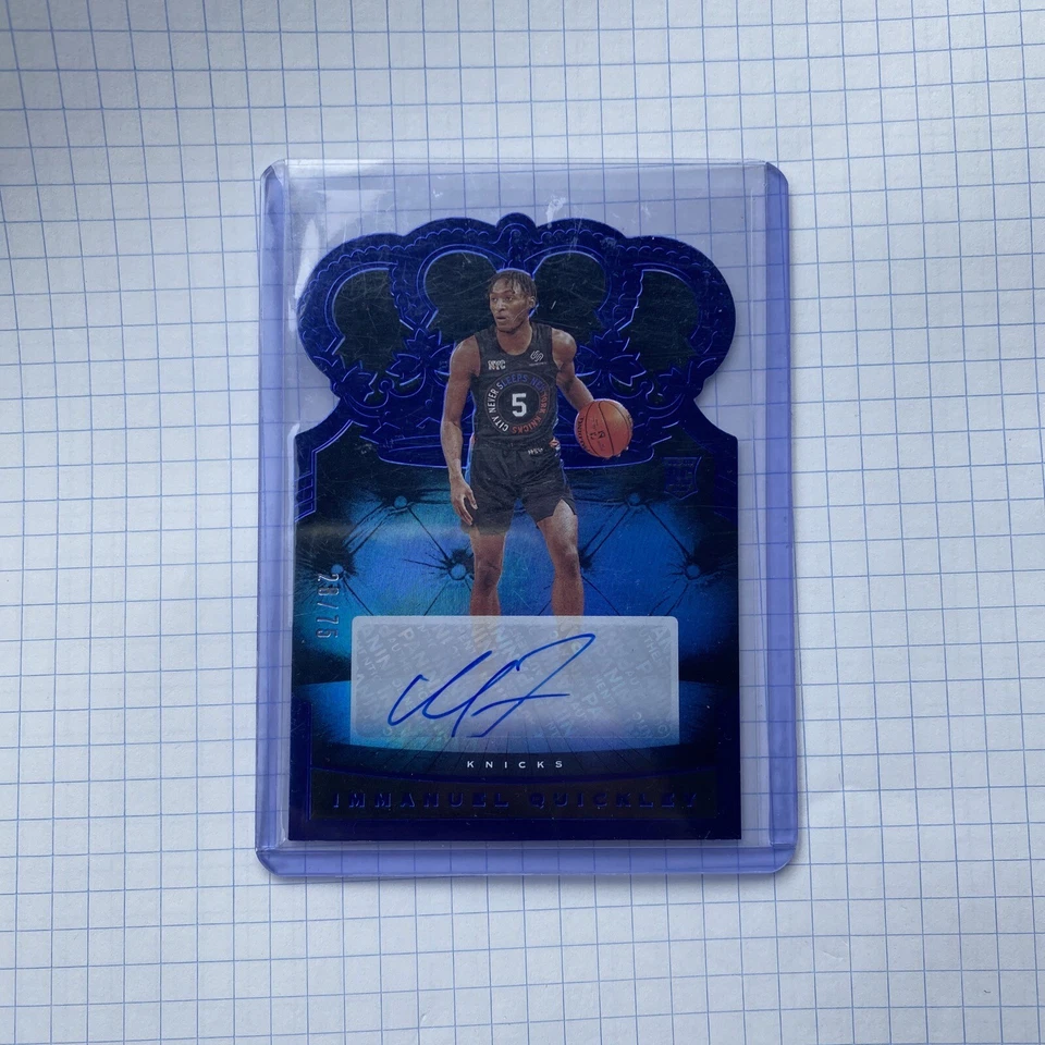Immanuel Quickley 2020-21 Crown Royale Rookie Auto Blue /75 #RCA-QUI Knicks RC - Image 1 of 4
