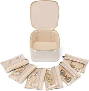 Teacher Appreciation Gifts,Small Jewelry Box Organizer,Travel Jewelry Storage wi - Picture 1 of 12