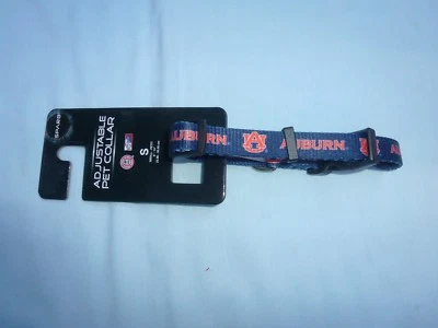 AUBURN TIGERS   9"- 14" long DOG/PET COLLAR size Small 5/8" wide NWT by Sparo - Image 1 of 4