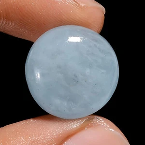 Pietra preziosa cabochon cabochon acquamarina latte naturale 15 ct. 16x16 x 5 mm OA-8911 - Foto 1 di 5
