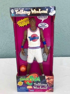 1996 15" TALKING MICHAEL JORDAN FIGURE DOLL SPACE JAM PLAYMATE TOYS NEW IN BOX - Picture 1 of 15