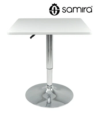 Tavolo regolabile in altezza quadrato 60x60 bianco, tavolo alto da bar Romeo - Immagine 1 di 4