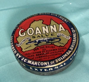 Antique Goanna Salve Tin, 1925-1940 - Picture 1 of 4