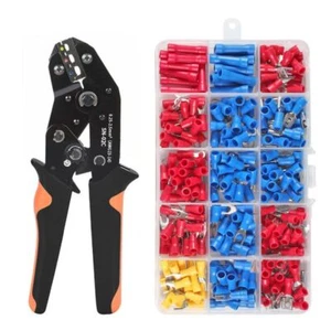 SN-02C Wire Crimping Terminals Lugs Insulated Crimp-Butt Ring Spade Connectors - Picture 1 of 13