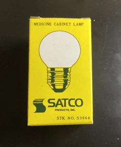 Satco No. S3968 40 Watt Medicine Cab Bulb or any need for standard E26 base bulb - Picture 1 of 5