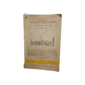 Vintage 1954 Shawnee Oklahoma Phone book - Picture 1 of 8
