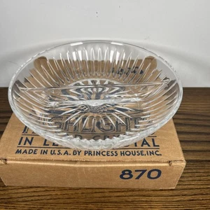 Princess House Royal Highlights 2-teilige geteilte Schale Schale Bleikristall 870 mit Box - Bild 1 von 6