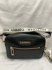 Tommy Hilfiger Black Cross Body Bag Shoulder Strap Used - Picture 1 of 8