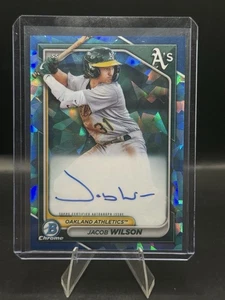 2024 Bowman Chrome Sapphire JACOB WILSON AUTO Oakland Athletics - Picture 1 of 2