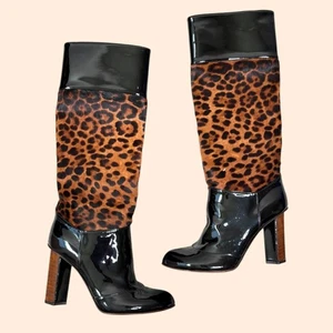 Botas altas Dolce Gabbana pelo de pony de leopardo - Imagen 1 de 12
